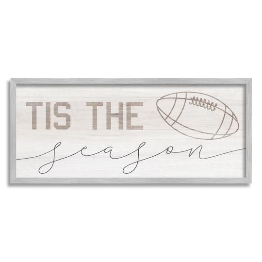 Stupell Industries Tis The Season Football Framed Giclee Art